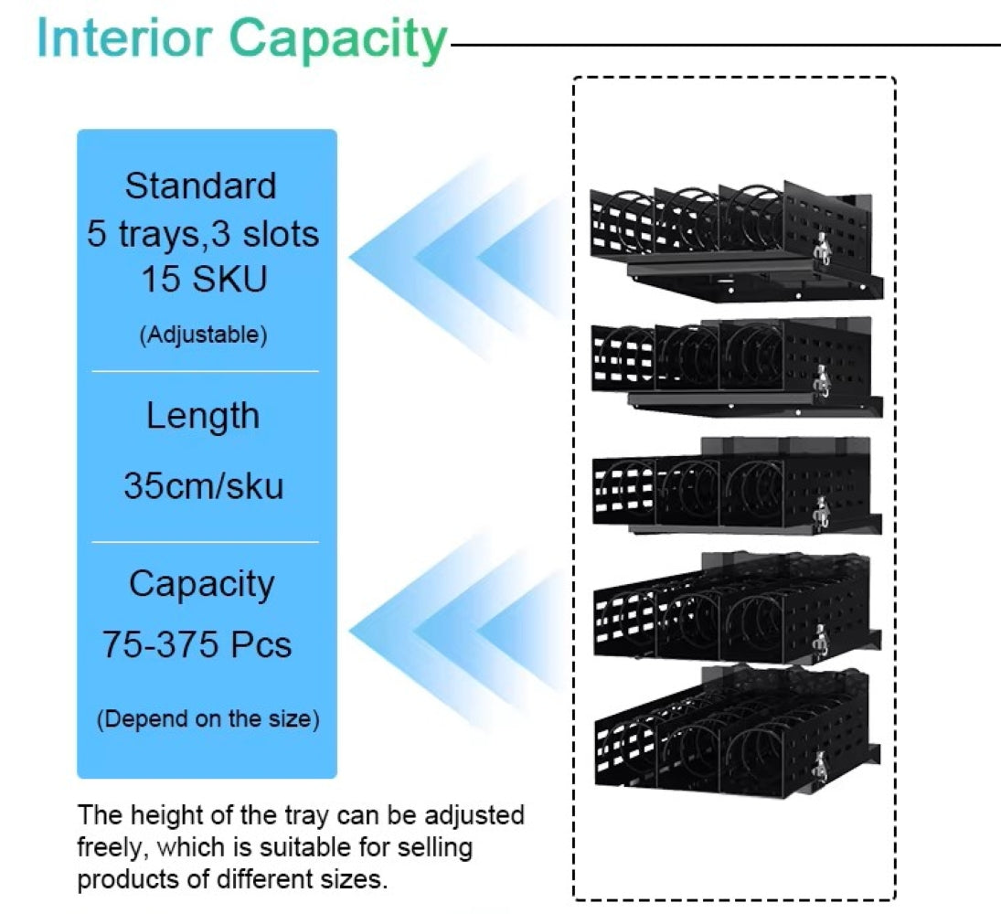 15 SKU Wall Mounted Vending Machine